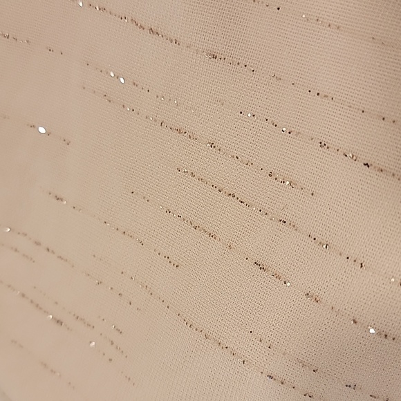 Pink chiffon summer blouse with silver sparkles size M - Picture 3 of 6